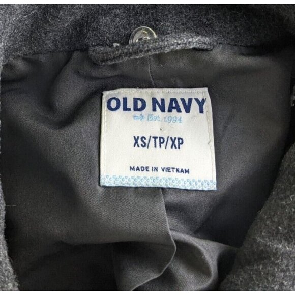Old Navy - Women's Gray Wool Blend Coat with Removable Collar - Size XS - Picture 8 of 10